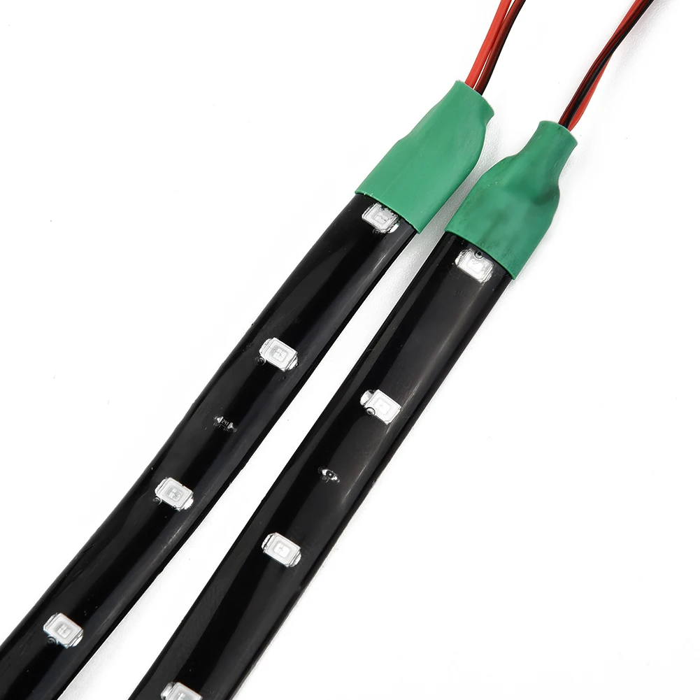 

4X Зеленая Φ полоса 30 см 15SMD Автомобильная мотоциклетная атмосферная лампа, Гибкая полоса, автомобильная световая полоса, детали для автомобиля