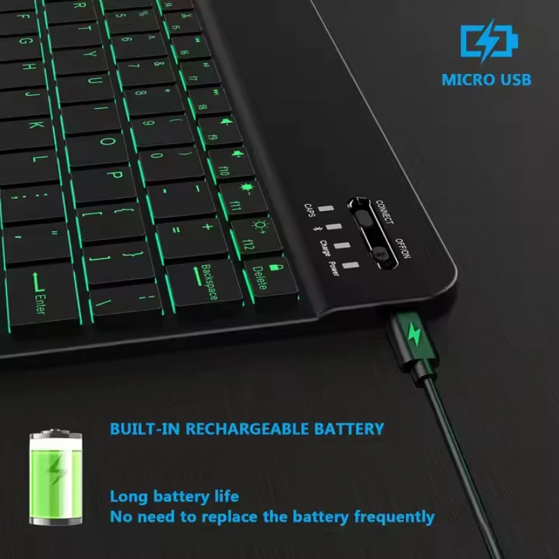 블루투스 5.1 키보드 무선 미니 키보드 200mAh 충전식 키보드 노트북 태블릿 안드로이드 iOS 윈도우용 게임용 키보드