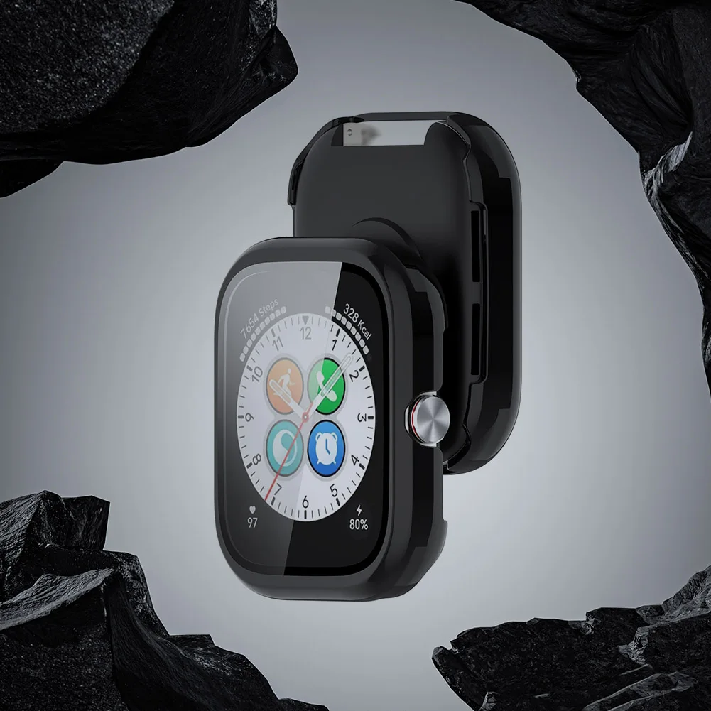 Durable PC Watch Case with Tempered Glass and Anti-Scratch Dustproof Protector