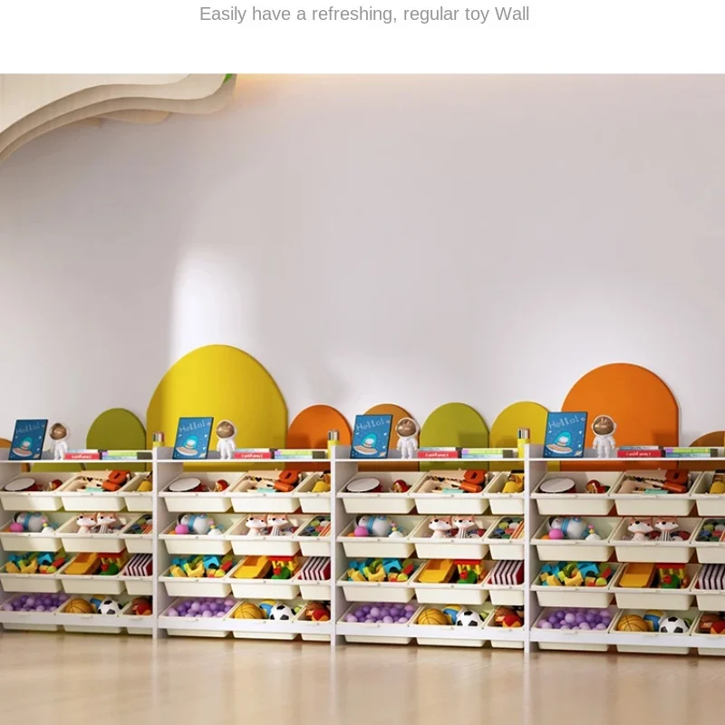 Aqua 12-Bin Toy Storage Organizer Multi-Color Kids Storage Shelf Playroom Toy Organizer with Easy-Access Bins
