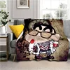 Crayon S-Shinchan Anime Throws Blanket Picnic Super Soft kawaii Blanket for Travel Bedding Couch Sofa Bed Blanket Birthday Gift 1
