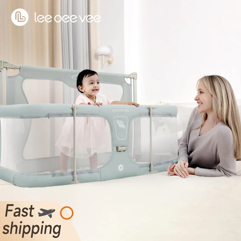 3 In 1 Baby Bed Guardrail Crib For Infants Bed Barrier Safety Rail Fence Cot Baby Cribs Adaptable To Bed baby bed fence baby anti fall baby protective fence bedside baffle children safely let go of the guardrail household crib fence