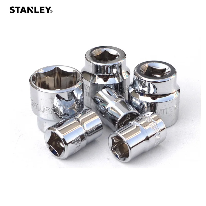 Stanley 1-Pcs 6PT  3/8 Square Drive Sockets Inch Sizes 1/4 5/16 3/8 7/16 1/2 9/16 5/8 3/4 to 13/16  Ratchet Socket Repair Tools 2