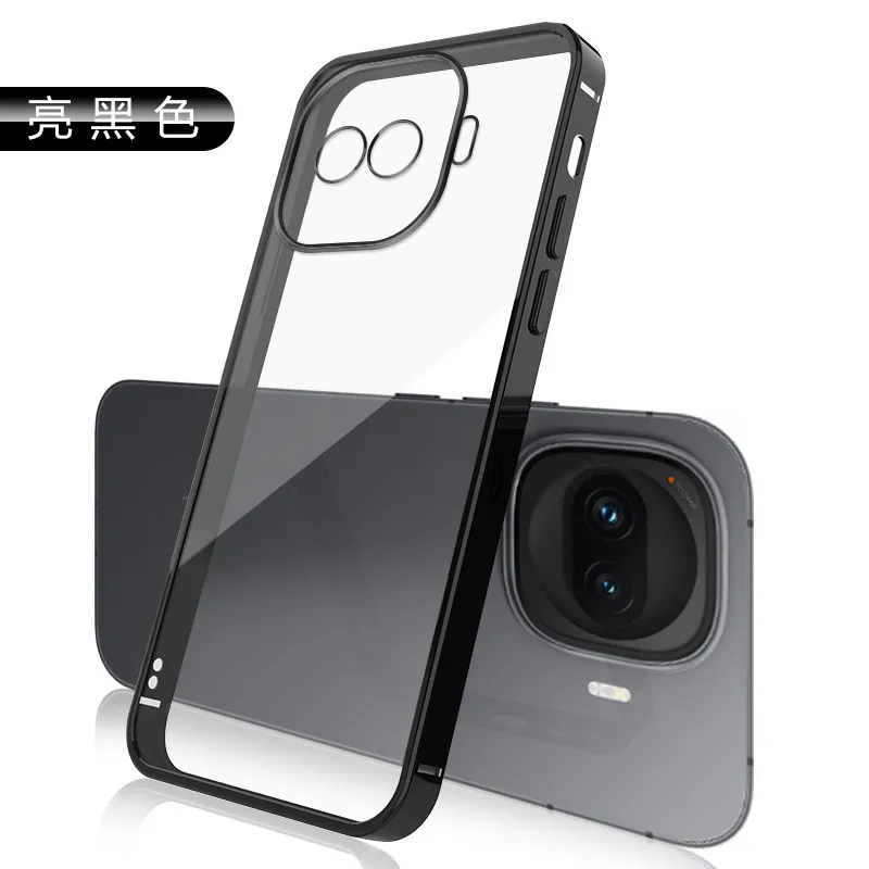 Soft Case with Plating Frame - Shockproof Electroplated Silicone TPU Bumper Phone Back Cover