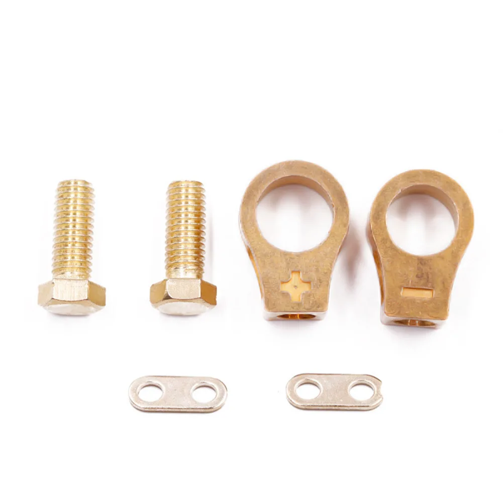 2Pcs Car Battery Terminal Wire Cable Clamp Top Quick Post Terminal Positive Negative Electric Connector Clamps Auto Accessories