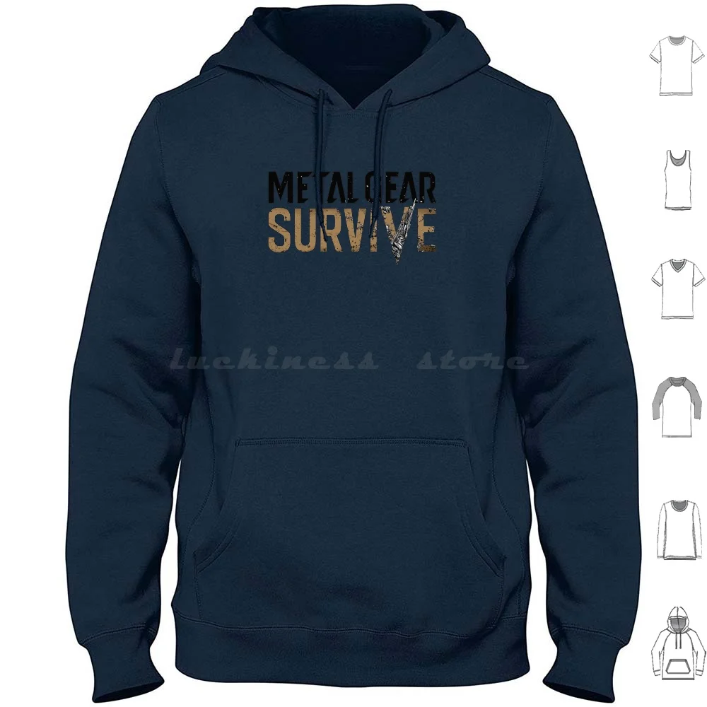 Metal Gear Survive Felpa Con Cappuccio Cotone Manica Lunga Metal Gear Solid Metal Gear Solid Survive V Zombie Konami Ps4 Metal Gear