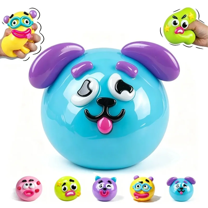 NEW Smushers Squishy, Curiosities Dog Face Swap Squishy Toy, Soft Moldable Cute Slow Rise Squeeze Toy, Relaxing Sensory 2