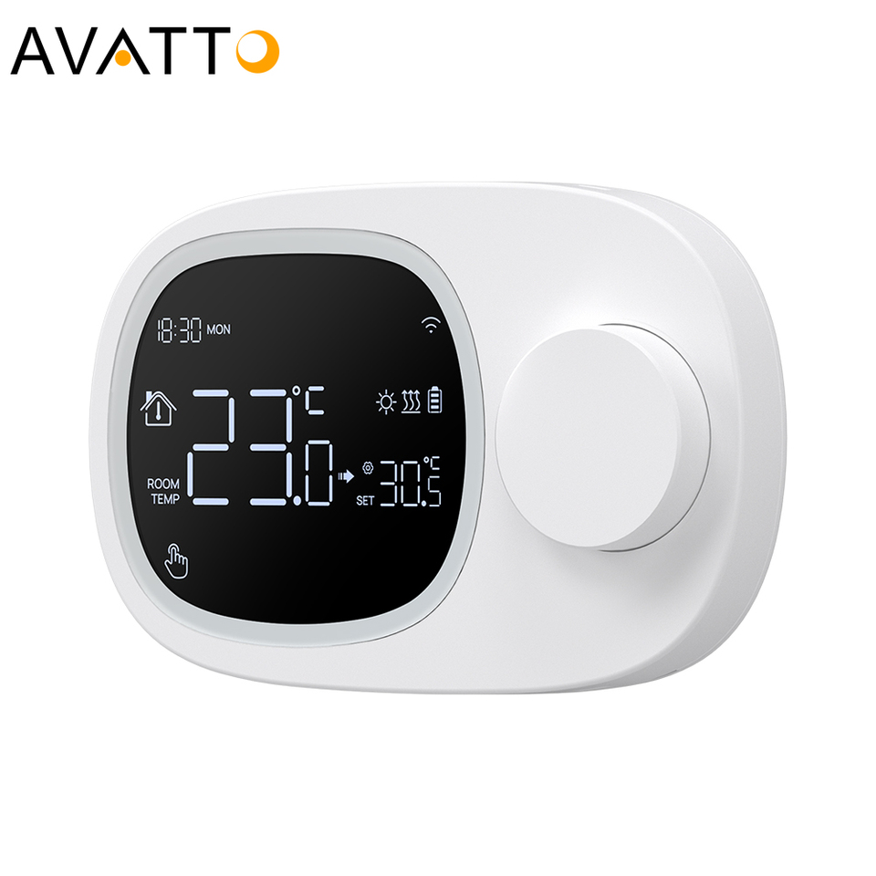 AVATTO Tuya WiFi Heating/Cooling Water Gas Boiler Temperature Controller,Low Power Battery Smart Thermostat,Alexa Google Home