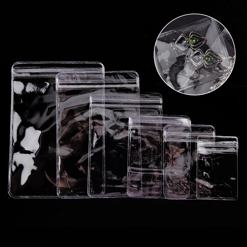 20pcs 26 Wires Transparent Ziplock Plastic Bags Jewelry Gift Reclosable