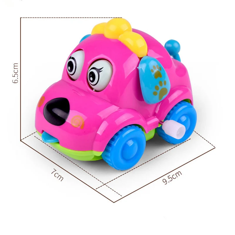 1 Piece Aircraft Clockwork Cute Cartoon Animals Wind Up Toys for Children Dog Shape Car Model Toy Baby Filed Gift for Kids