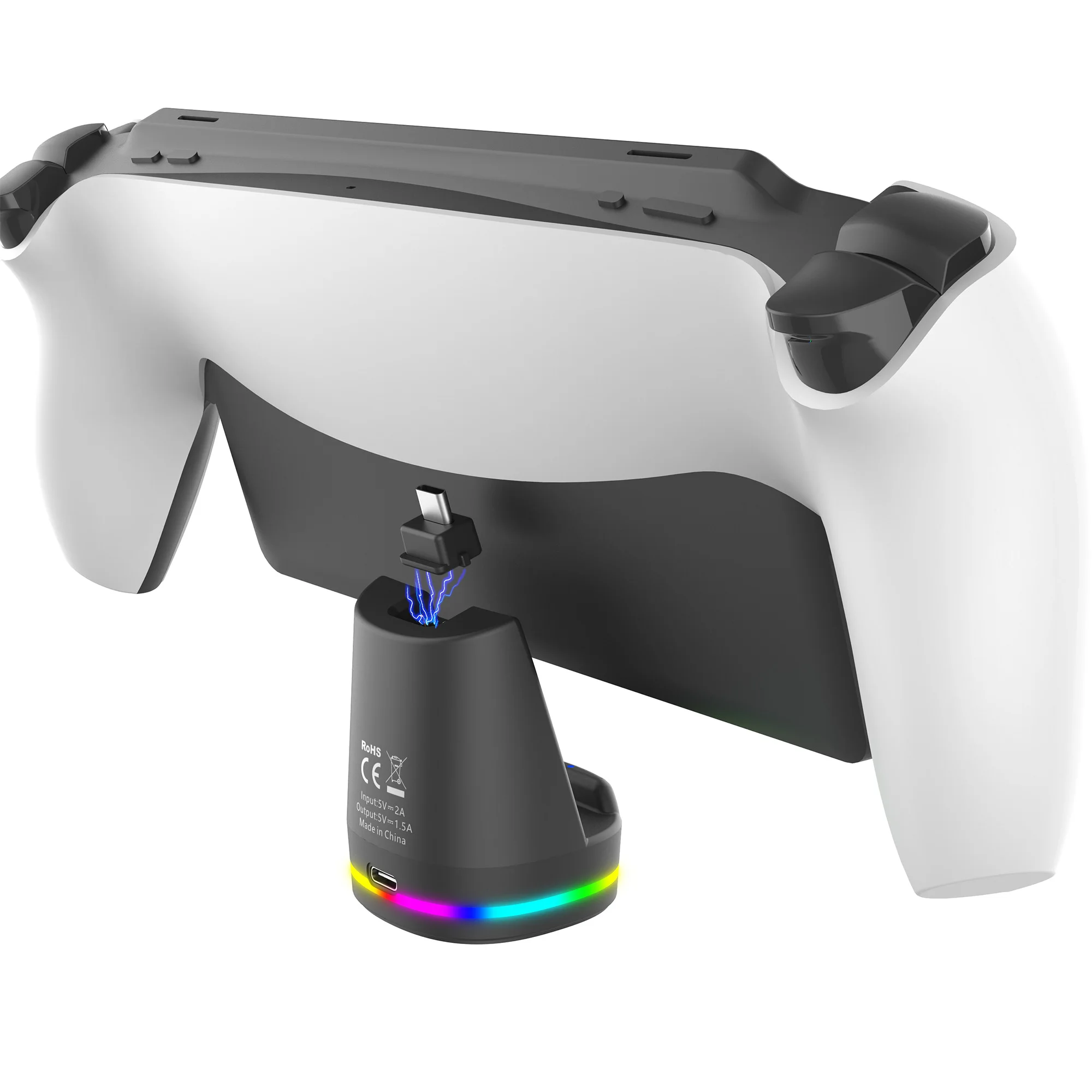 IPEGA PG-P5P25 Charger Station for Playstation Portal,PS Portal Charging Stand with Meteor Light Streaming handheld stand base