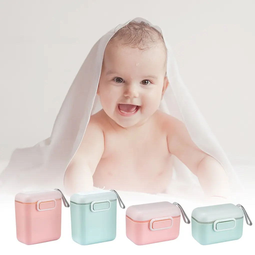 Baby Milk Powder Portable Baby Food Storage Box Essential Cereal Infant Milk Powder Box Toddle Snacks Container with Spoon