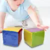2 Pieces 4Inches Playing Game Dices with Clear Pockets Plush Square Dice Learning Dice Set for Ages 3+ Teaching Aid Party Favors 2