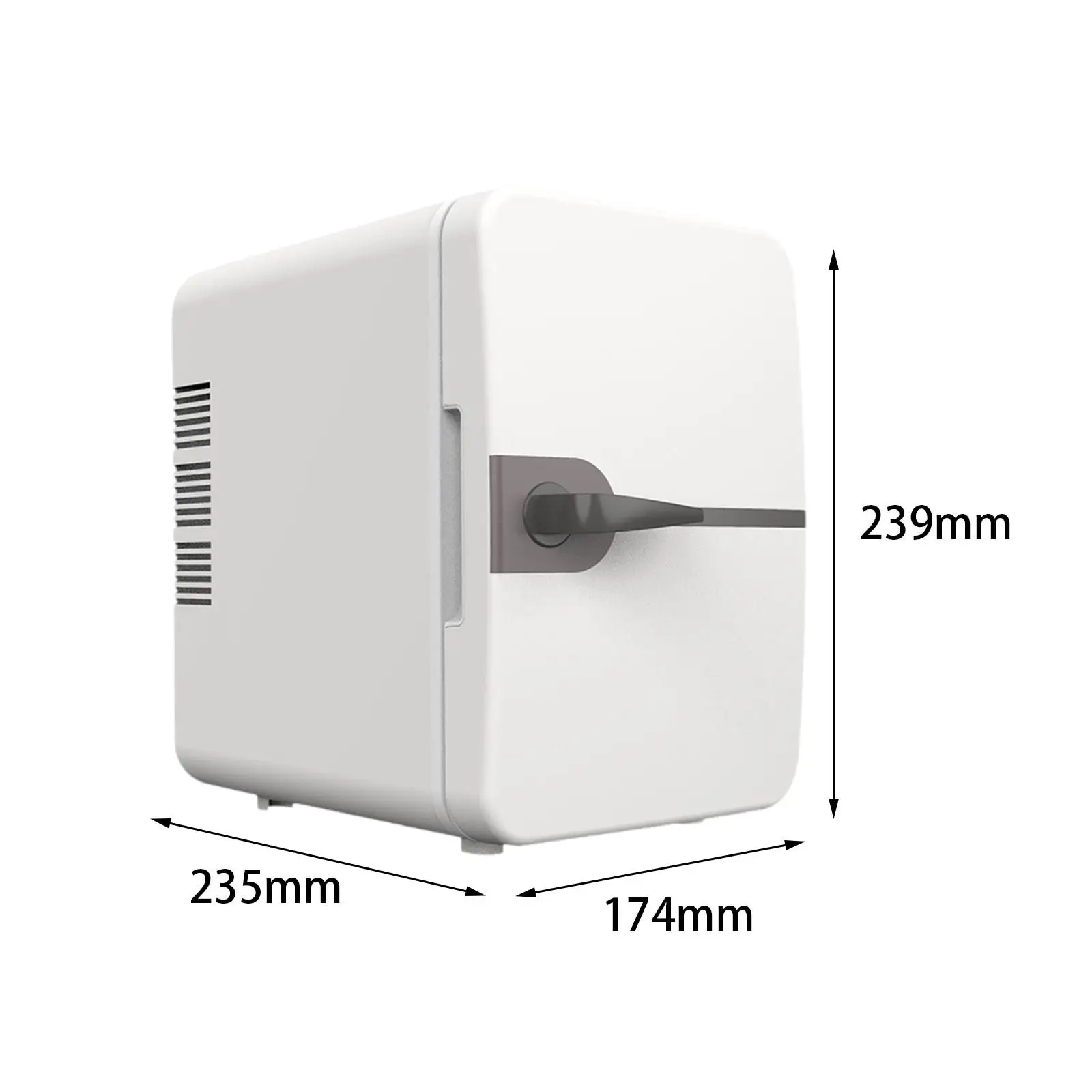 6L Mini Fridge Storage Single Door Cosmetics USB Plug for Car Rvs Vehicle