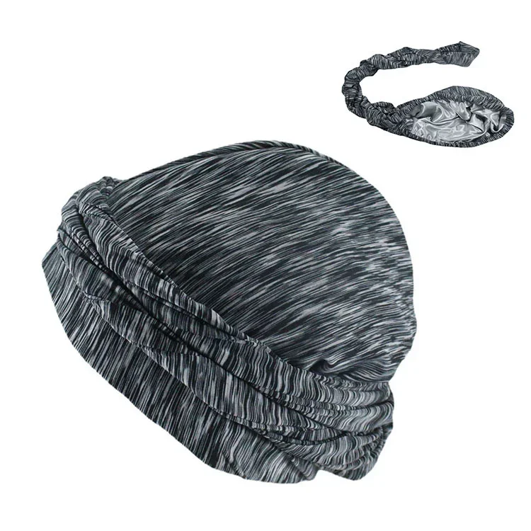 Men's Elastic Headscarf Hat Hair Care Braid Hat Ethnic Hood Face Mask Protective Braid Hood Turban Bandanas Balaclava