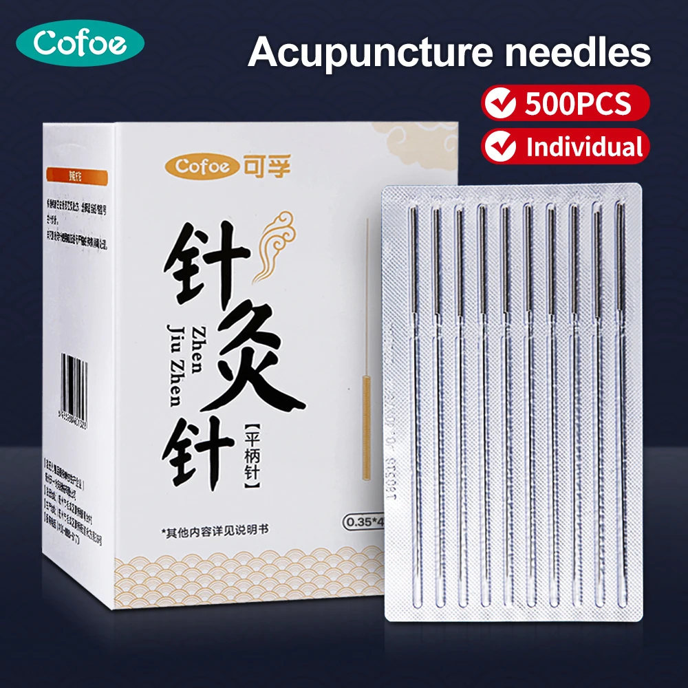 Cofoe500PcsAcupunctureNeedlesSingleUseSterileAcupunctureBeauty