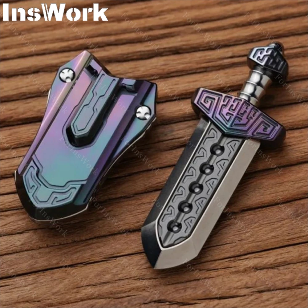 WANWU EDC Zirconium Taia Sword Mechanical Magnetic Push Slider