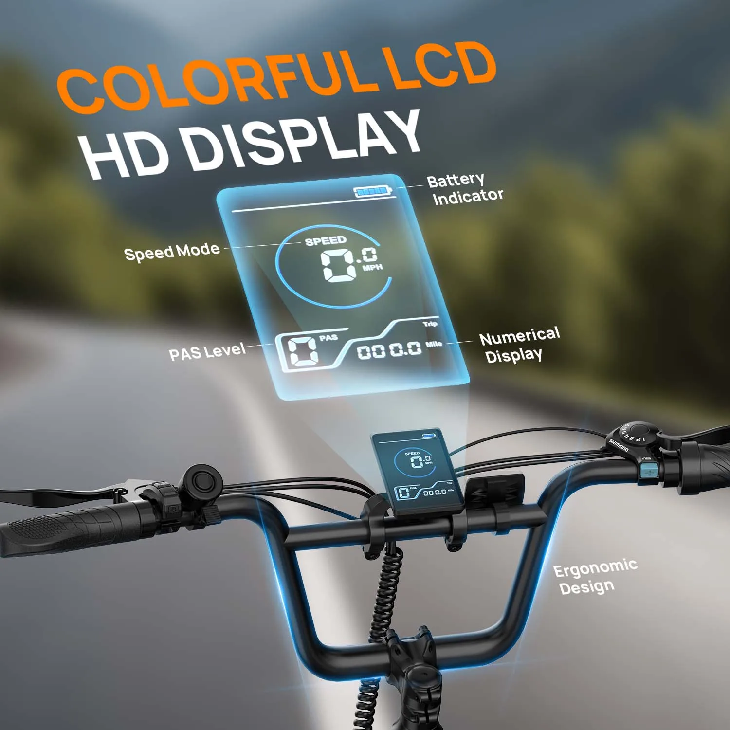 URLIFE E20 Elektrofahrrad 250W Motor 48V 13Ah 20 Zoll City-Pendler Erwachsenen-Elektrofahrrad – Detail 1