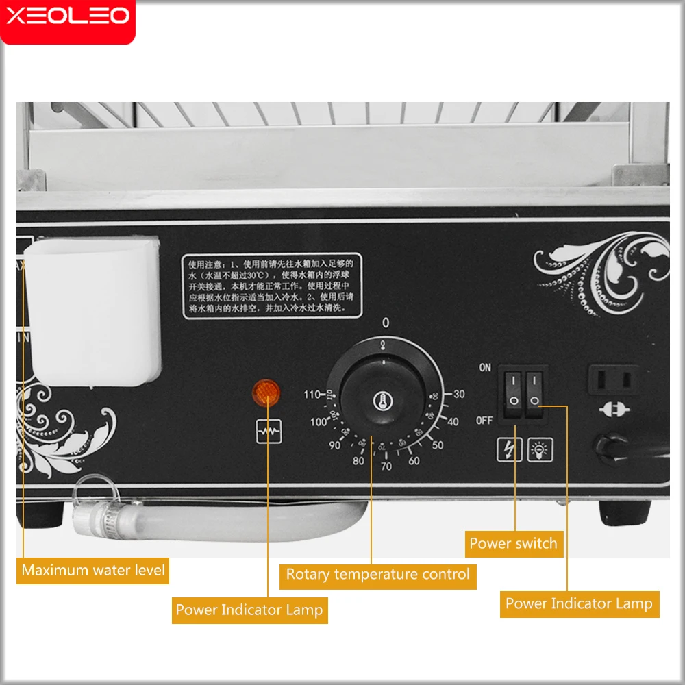 XEOLEO Electric Steamer Commercial Bun Stainless Steel Warmer Cabinet Food Steam Machine Heat Home Vertical Proceessor