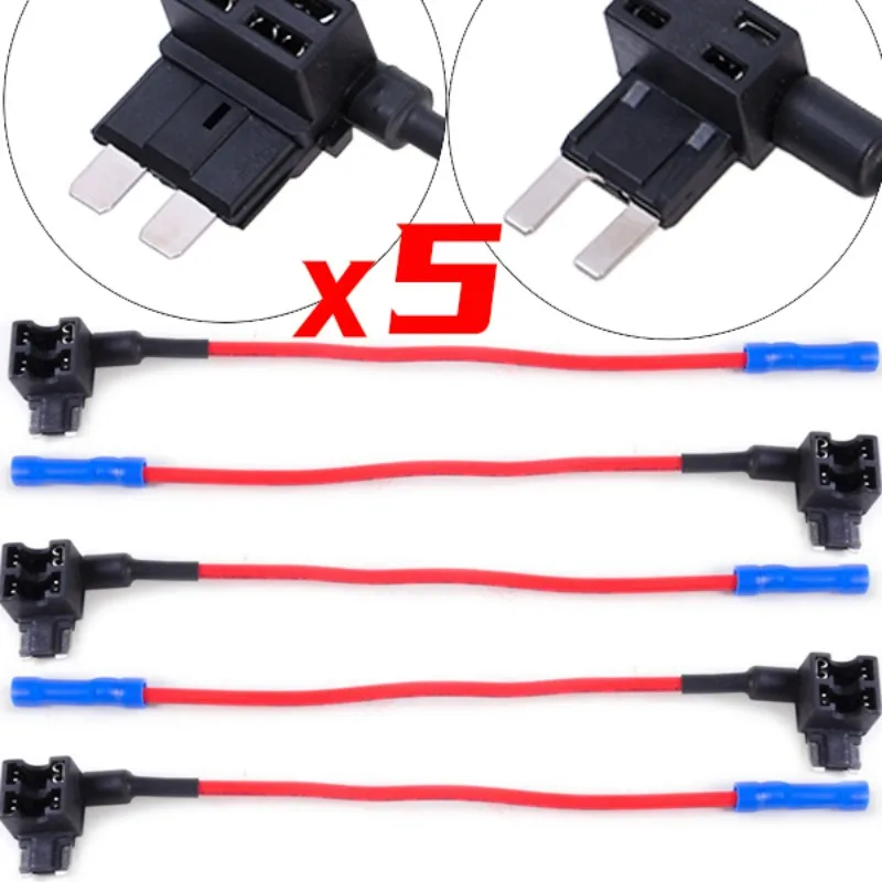Car Fuse Holder Add-a-circuit TAP Adapter Micro Mini Standard ATM Blade Fuse 5pcs Fuse Holder