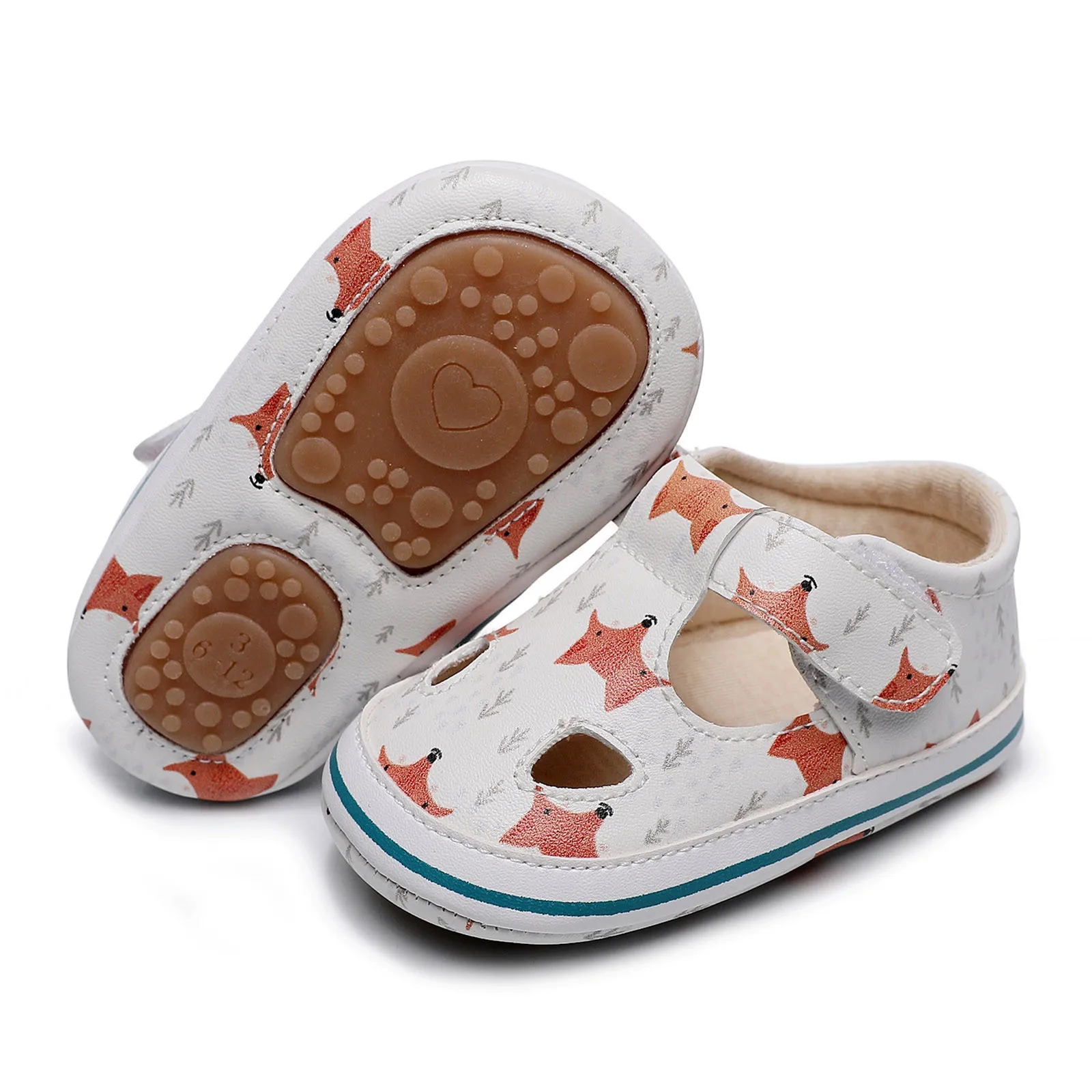 

Slippers Kids Infant Boys Girls Cartoon Printed Shoes First Walkers Shoes Summer Toddler Hollow Out Toddler Girl Jellies