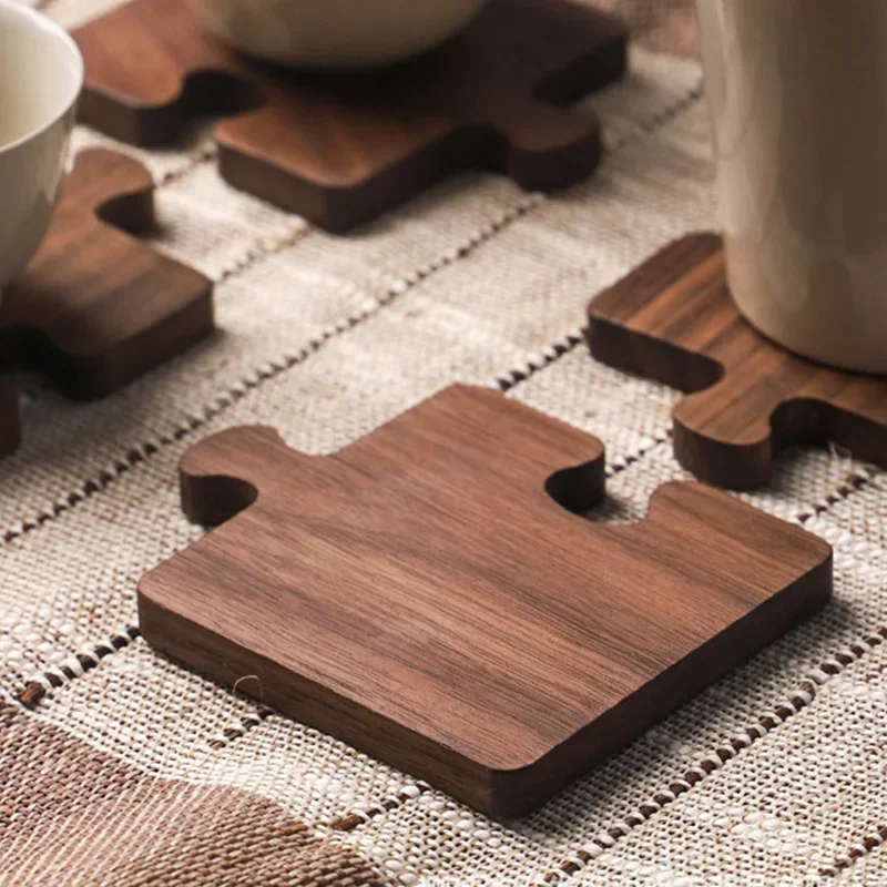 4PCS Puzzle Piece Wooden Coaster 4 | 4PCS Puzzle Piece Wooden Coaster 4