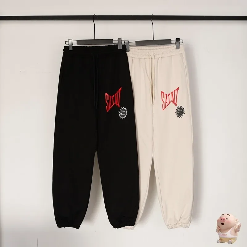 High Quality Saint Michael Sweatpants Men Women Oversize Jogger Drawstring Pants