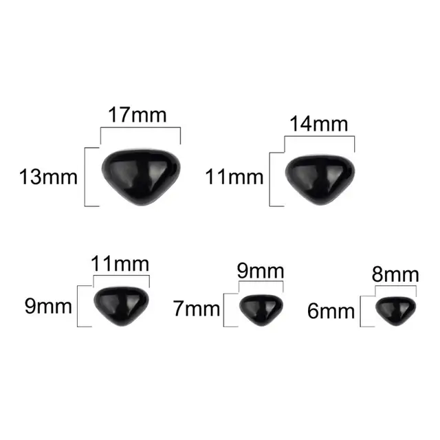 100 Nasi Di Sicurezza Per Peluche - Nasi In Plastica Neri Con Rondelle, Per Bambole E Animali Fai Da Te - Foto 9