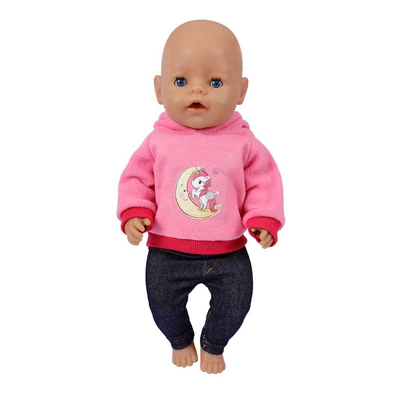 thumbnail image 1 of Conjuntos de muñeca de 43 cm para muñecas de 17 pulgadas, lindos jerséis, monos y zapatos para muñecas Baby Born, ropa abrigada, regalo de Navidad., 1 of 5