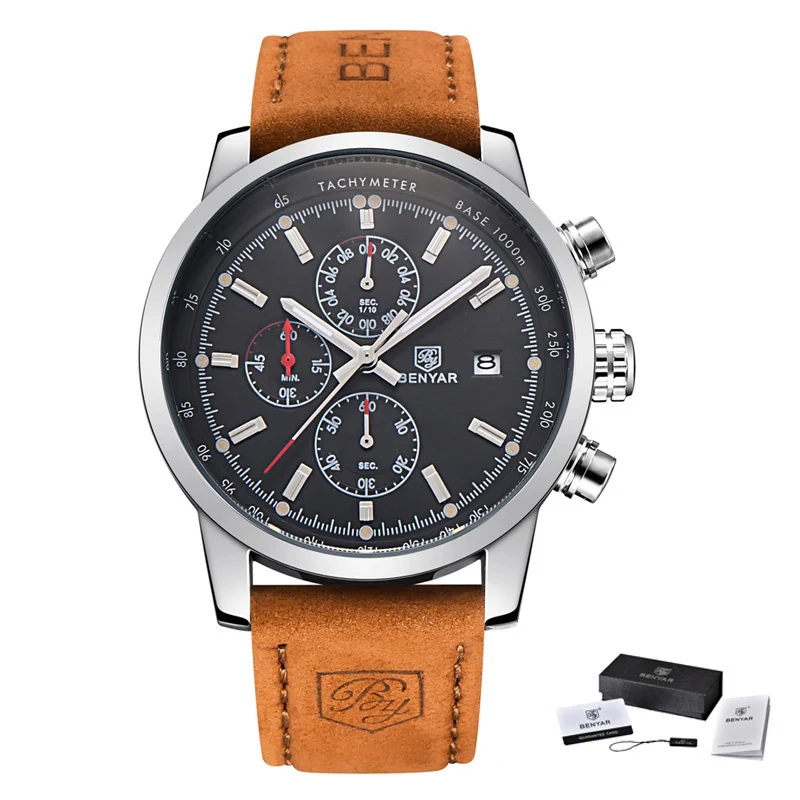 BENYAR Watch For Men Fashion Chronograph Sport Top Brand Luxury Quartz Watch Reloj Hombre Clock Male Hour Relogio Masculino