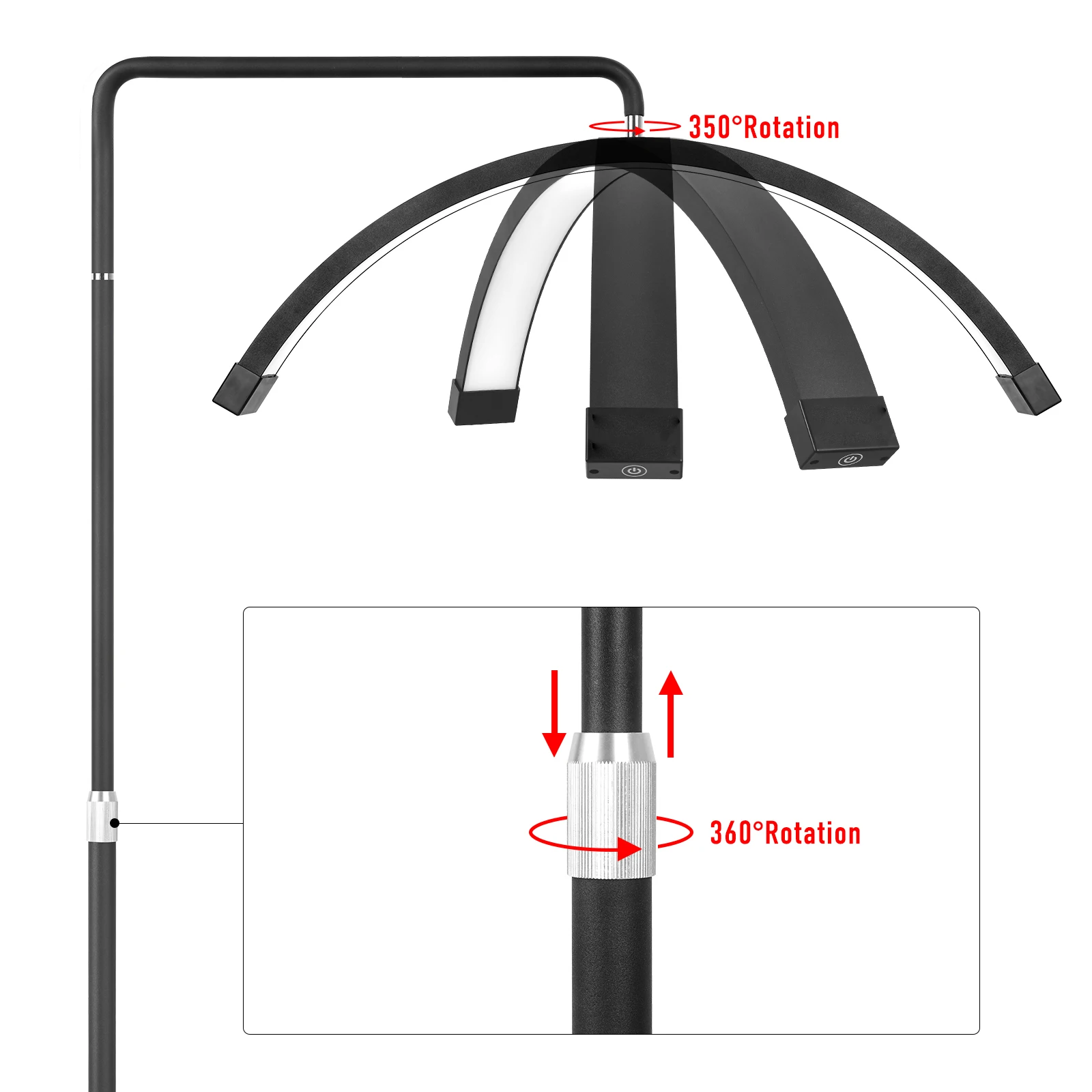 Fosoto-Arc Half-Moon Shaped LED Light, Vídeo Lash