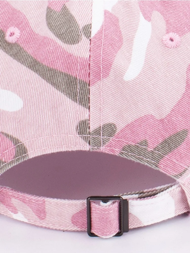 Pink Camo Caps for Women Hiking Hat Cotton Unstructured Ball Cap Outdoor Travel 3