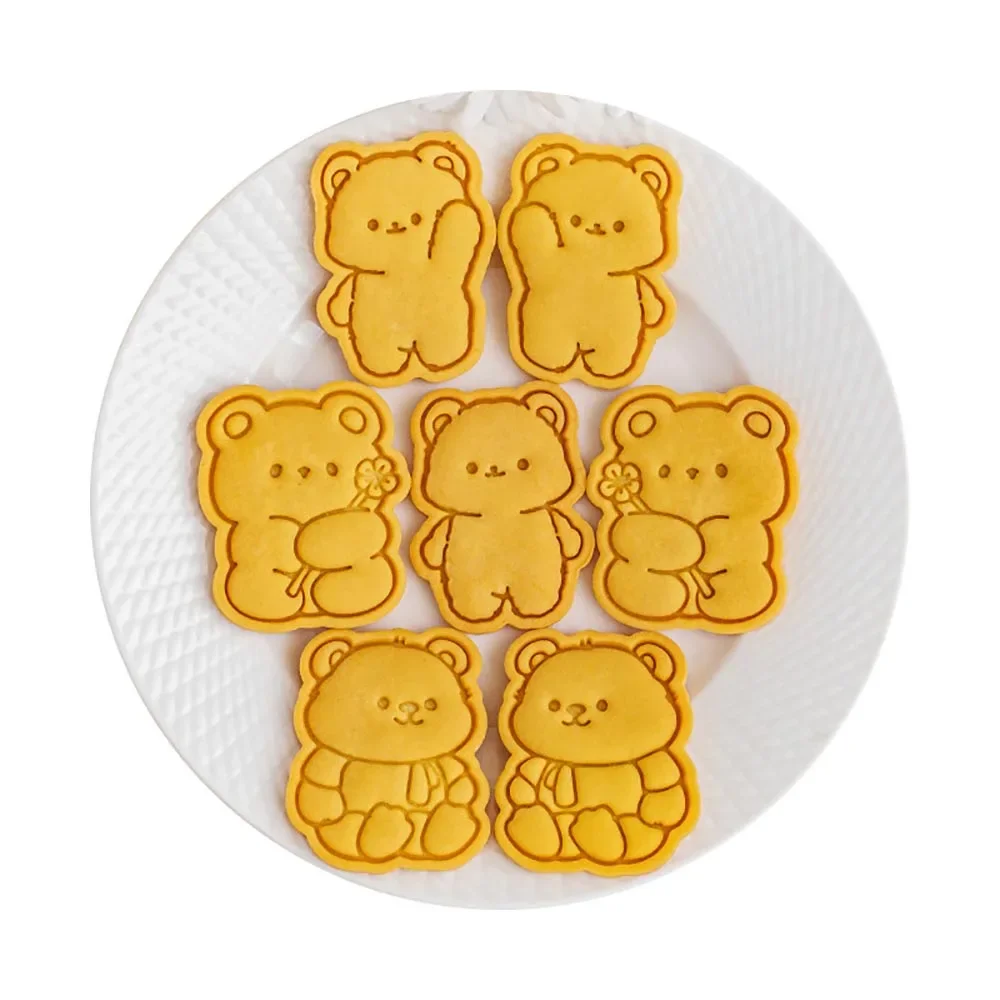 Cartoon Bear Cookie Molds Fondant Cutter Pastry Decoration Mold Kitchen DIY Baking Supplies cookie cutter baking mold cookie mould fondant cutter baking decorating tools pastry cutter