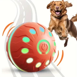 Interactive Electric Pet Toy Ball - USB Rechargeable Fun (Orange)