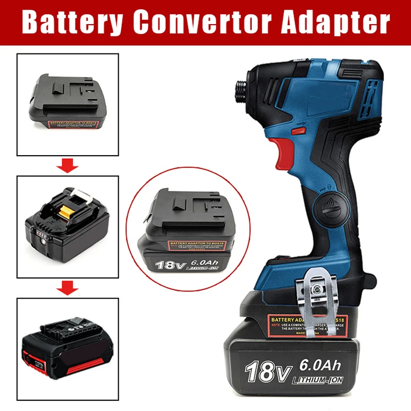 Battery Adapter For Bosch 18V BS18MT Converter With USB For Makita 18V Electrical Tools BAT618 BAT609G BL1830 BL1850 Power Tool