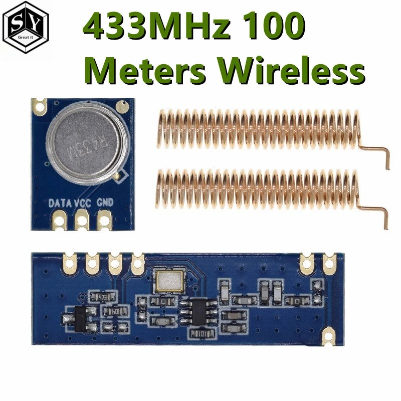 1 Set 433mhz 100 Meters Wireless Module Kit Ask Transmitter Stx882