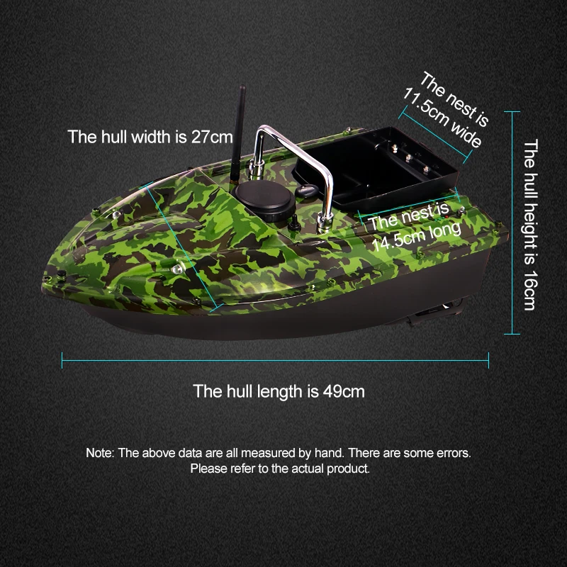 Super Large Capacity 500m Remote Control Carp Fishing Bait Boat From China
