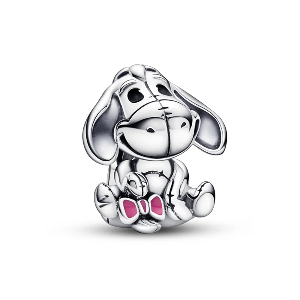 925 Sterling Silver The Winnie Bead Animal Piglet Eeyore Chamrs Fit Original Pendolo Stitch Bracelet DIY Making Bead 2