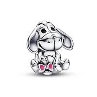 925 Sterling Silver The Winnie Bead Animal Piglet Eeyore Chamrs Fit Original Pendolo Stitch Bracelet DIY Making Bead 2