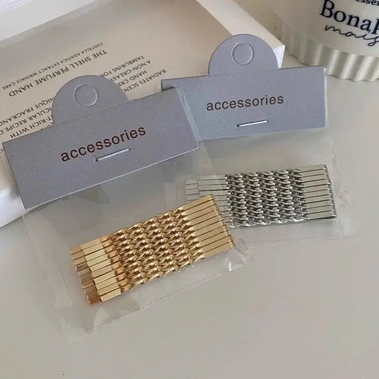 12pcs/set Women Silvery Solid Bobby Pin Hair Clip Casual Simple Fashion Hairstyle Hairpins Styling Girls Hair Accessories