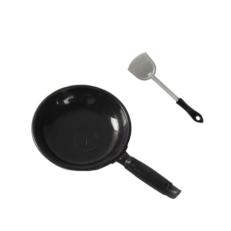 1:12 1:6 Dollhouse Miniature Frying Pan Casserole Saucepan Cookware Kitchen Model Decor Toy DIY Doll House Cooking Accessories