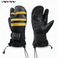 Five Finger Design Winter Ski Sport Gloves Snowmobile Snow Glove Waterproof Snowboard Gloves with Windproof Warm and Comfort 1