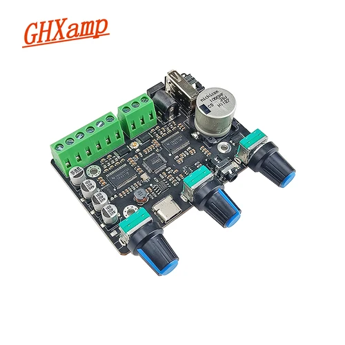 GHXAMP 2.1 블루투스 DSP 전력 증폭기 보드, 3 채널 독립, 31 세그먼트 EQ, 2x30W + 60W 2