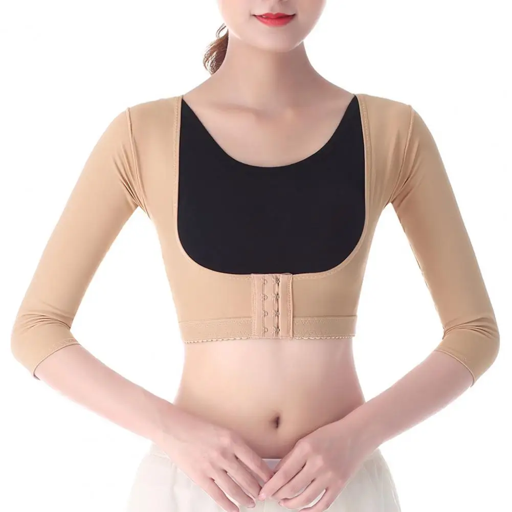 Shoulder Pulling Posture Corrector Women Tops Short Sleeve Bust Push Up Body Shaper Underwear Spinal Curvature Prevention Top body shaper