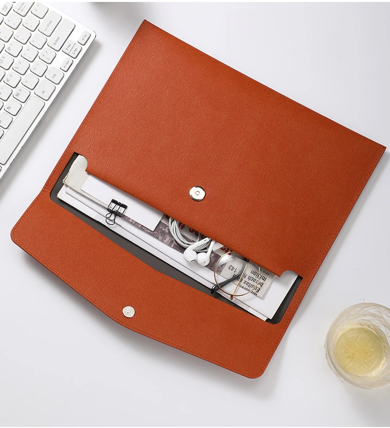 Document PU Business Briefcase File Bag, A4 Folder, School Office Storage Print Pattern LOGO