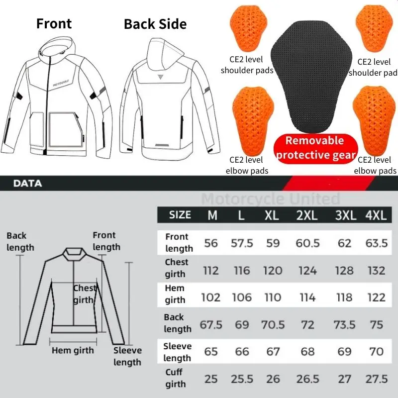 Waterproof Motorcycle Jacket motorcycle jacket motorcycle clothing Men's Biker Jacket Breathable Moto Racing With CE Level 2 Approved Armor