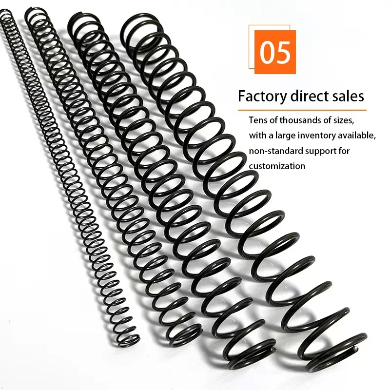 Compression springs wire diameter 1.2-3.0mm spring steel spiral coil rotor compression spring outer diameter 12-32mm length 200/300mm customizable