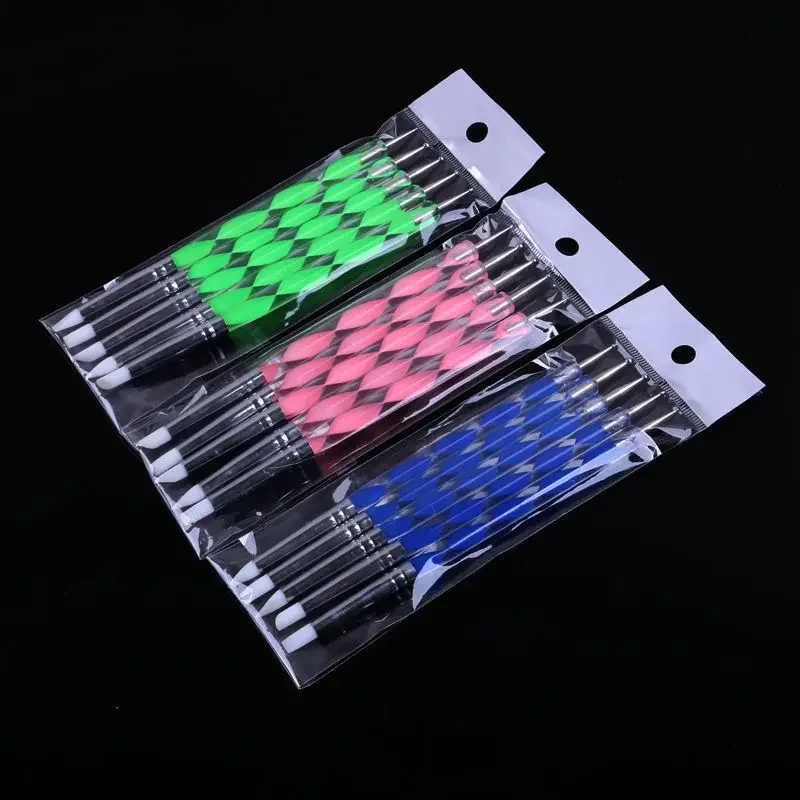 Polymer Clay Tools Pottery Tools Clay Sculpting Tools Pottery Sculpting Tools 5pcs Manicure Pen Stainless Steel Two Head Polymer Clay Tool Silicone Pen Sculpture Tools Dotting Pottery Tool