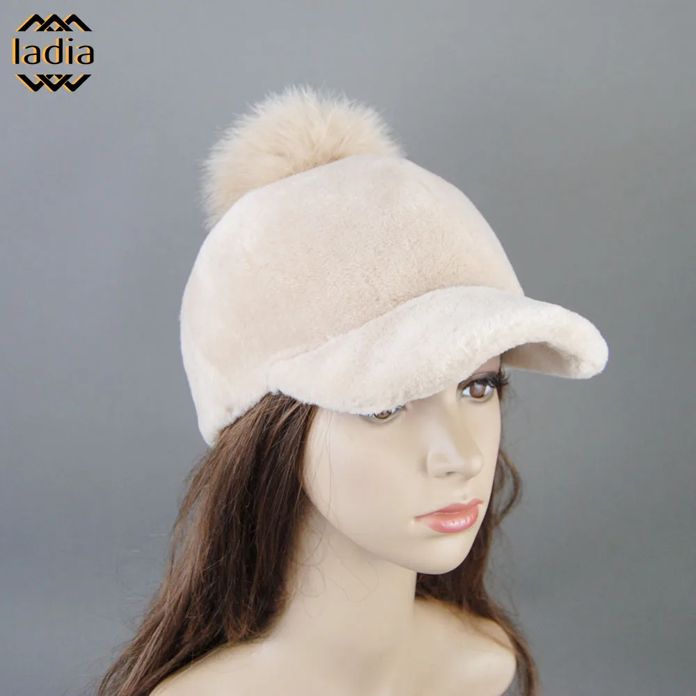 Autumn Winter Women Lamb Fur Caps Thicken Warm Solid Baseball Cap Female Velvet Kpop Gorras Fashion Wild Peaked Hat baseball cap
