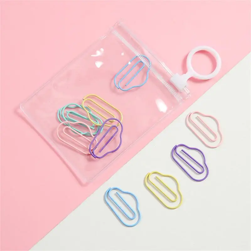 Small Bookmark Creative Metal Mini Office Binding Supplies Paper Clip Durable Students Transparent